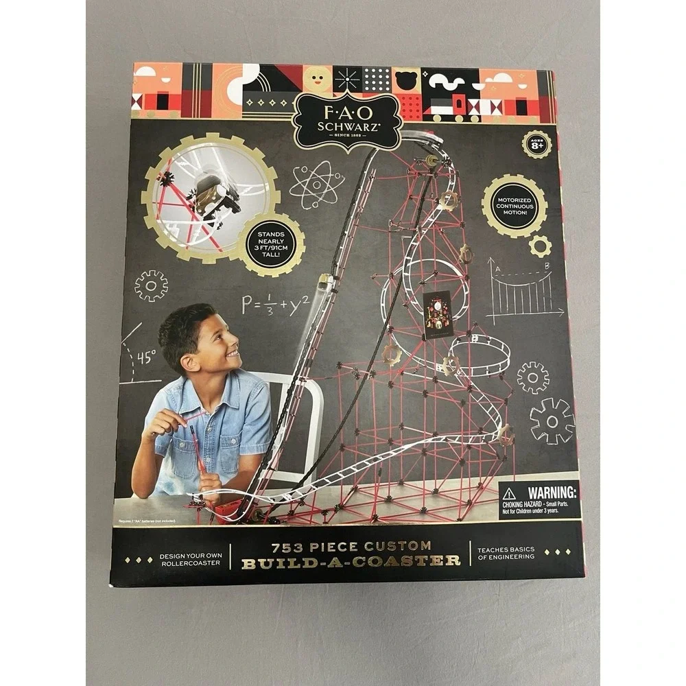 FAO Schwarz 753-Piece Custom Build-A-Coaster STEM Engineering Toy
